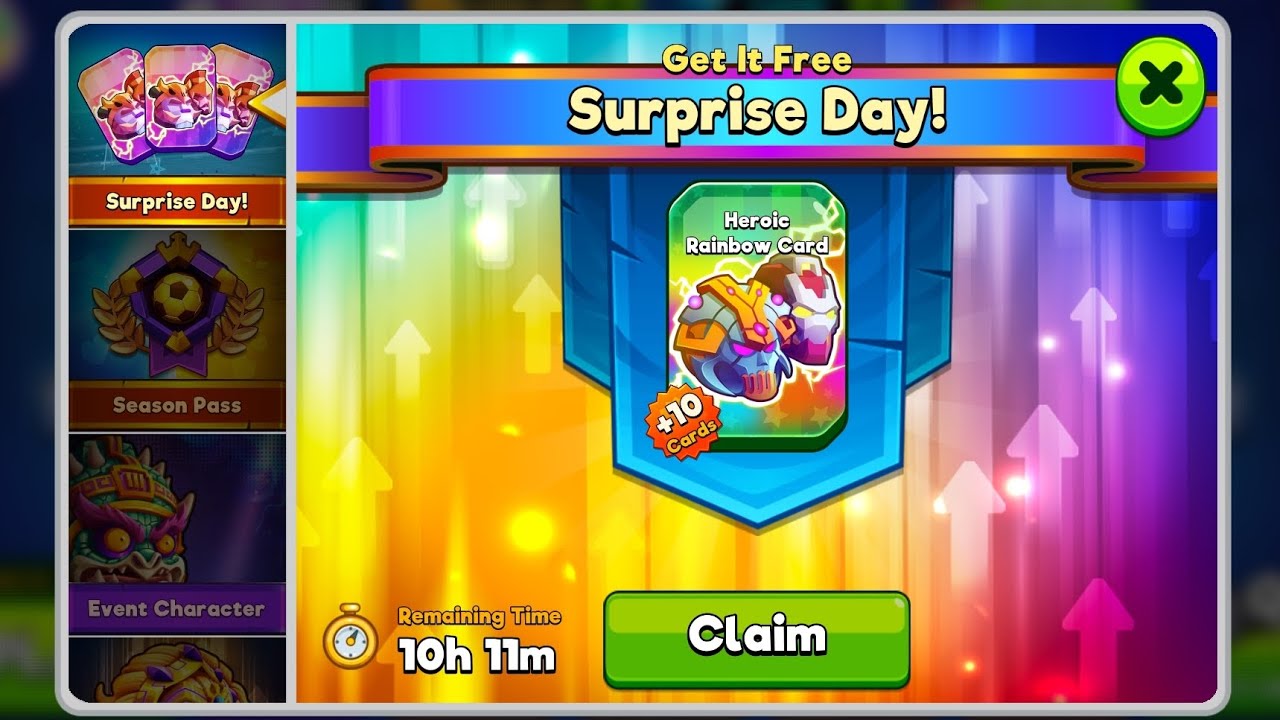 Head Ball 2! Free 10 Heroic Rainbow Cards