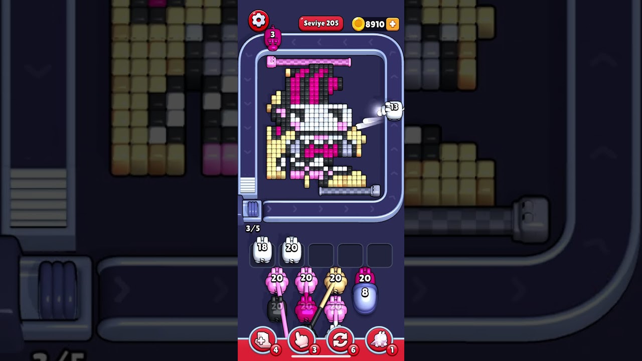 Pixel Flow Level 205 Walkthrough | Easy & Fast Solution 🎮✨