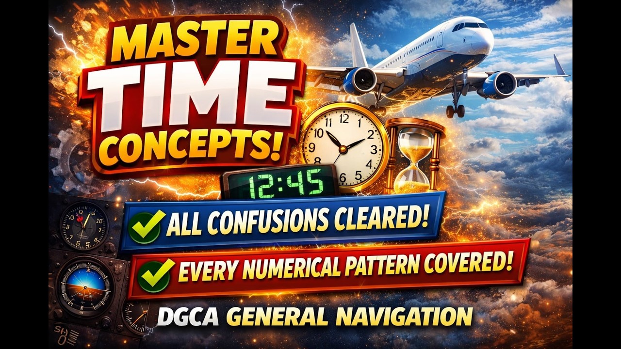 DGCA Navigation: TIME Complete Concept + All Numericals | Every Confusion Cleared!