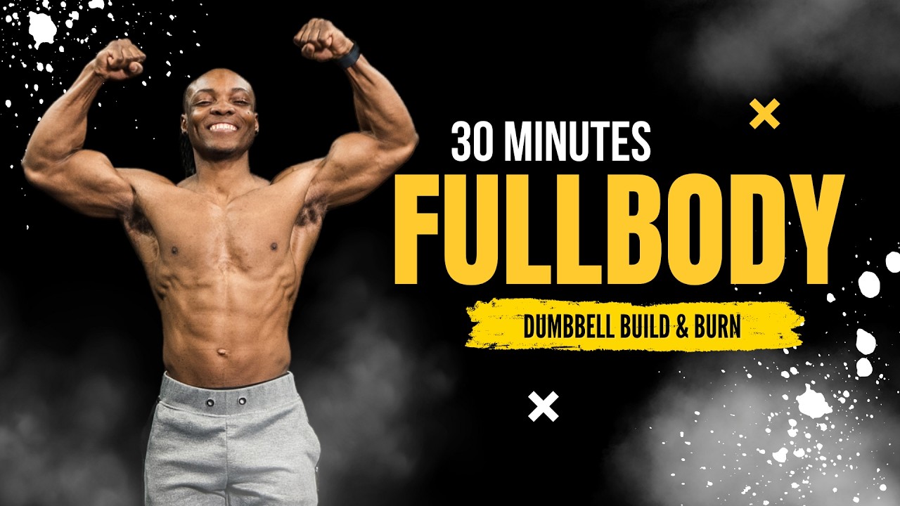 30 Mins Dumbbell FULL BODY & ABS [no bench] | Build & Burn 28