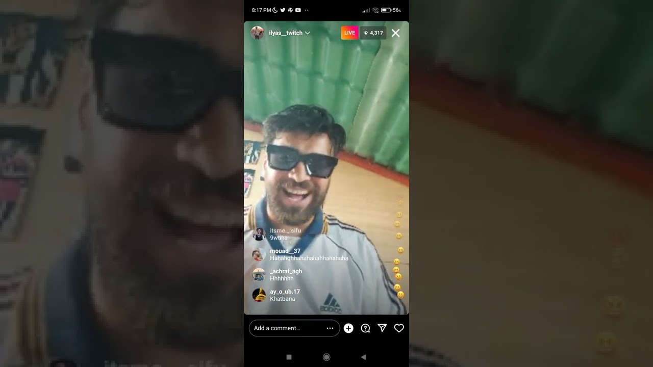 Instagram live ilyas el maliki  lhrba  🏃🏃😹😹😂