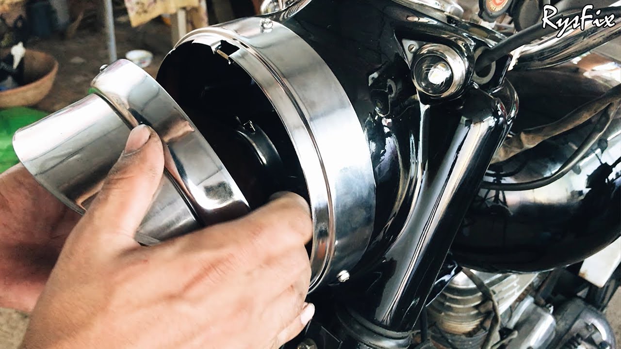 How To Replace Royal Enfield Front Headlight Assembly | English