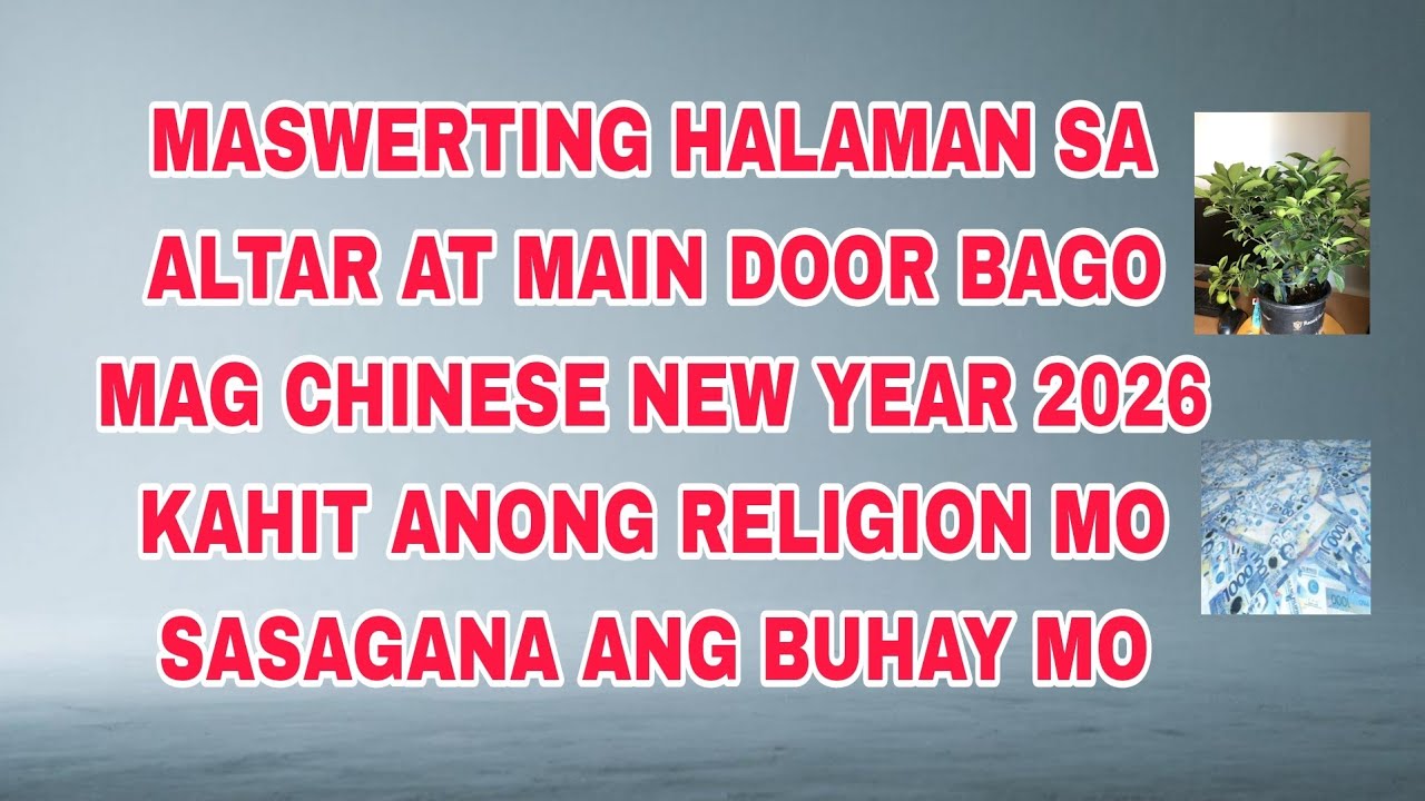 MASWERTING HALAMAN SA ALTAR AT MAIN DOOR BAGO MAG CHINESE NEW YEAR KAHIT ANONG RELIGION MO SWERTE KA