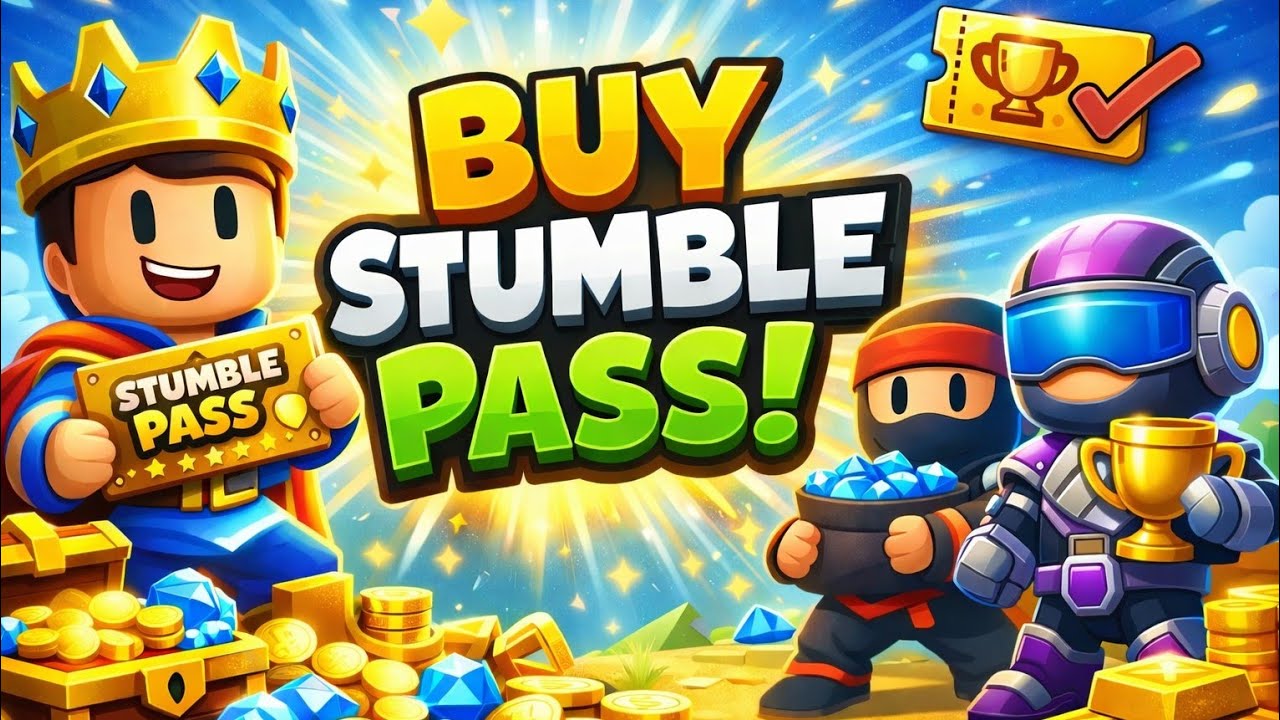 Stumble guys , Stumble Pass khola🤩🤩 MAX level 
