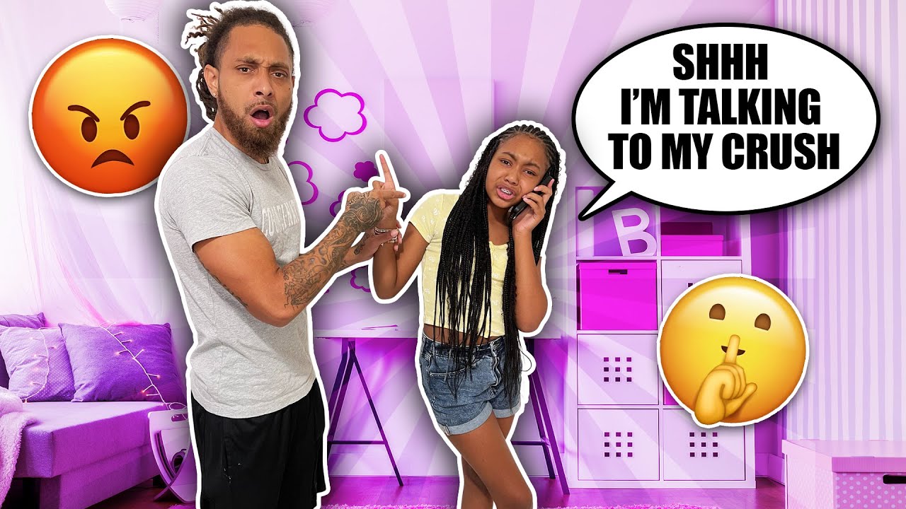 Disrespectful Prank on DAD While Talking To My CRUSH!!