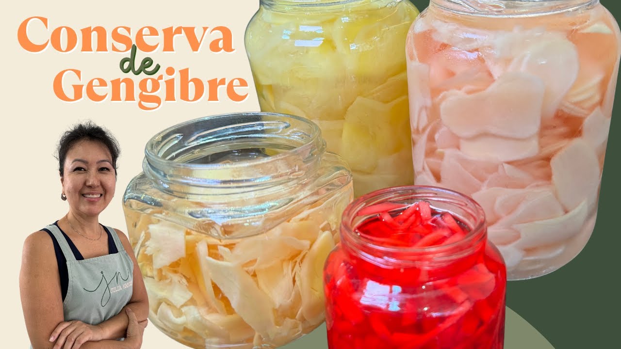 Como fazer conserva de gengibre japonesa servida nos restaurantes | GARI SHOGA e BENI SHOGA