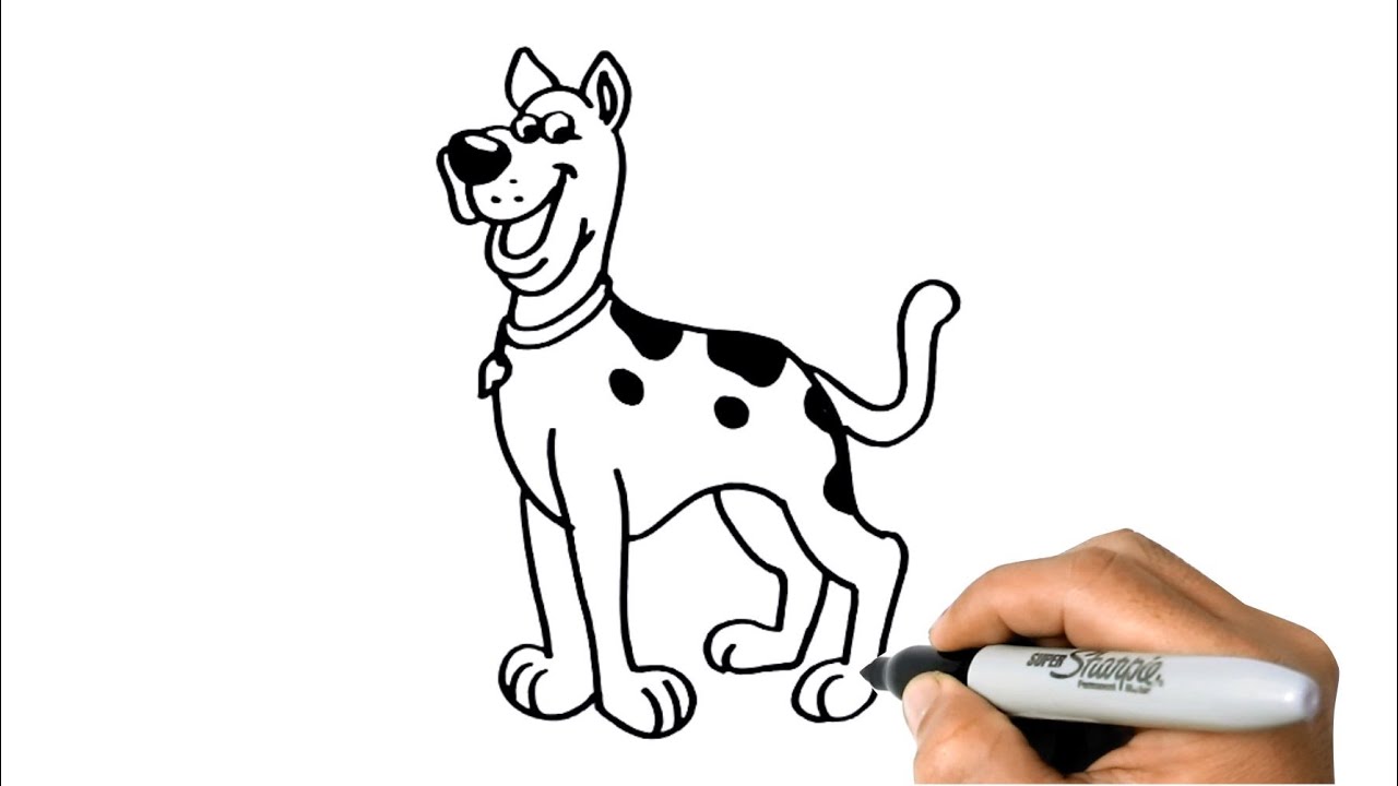 How to DRAW SCOOBY DOO Easy Step by Step