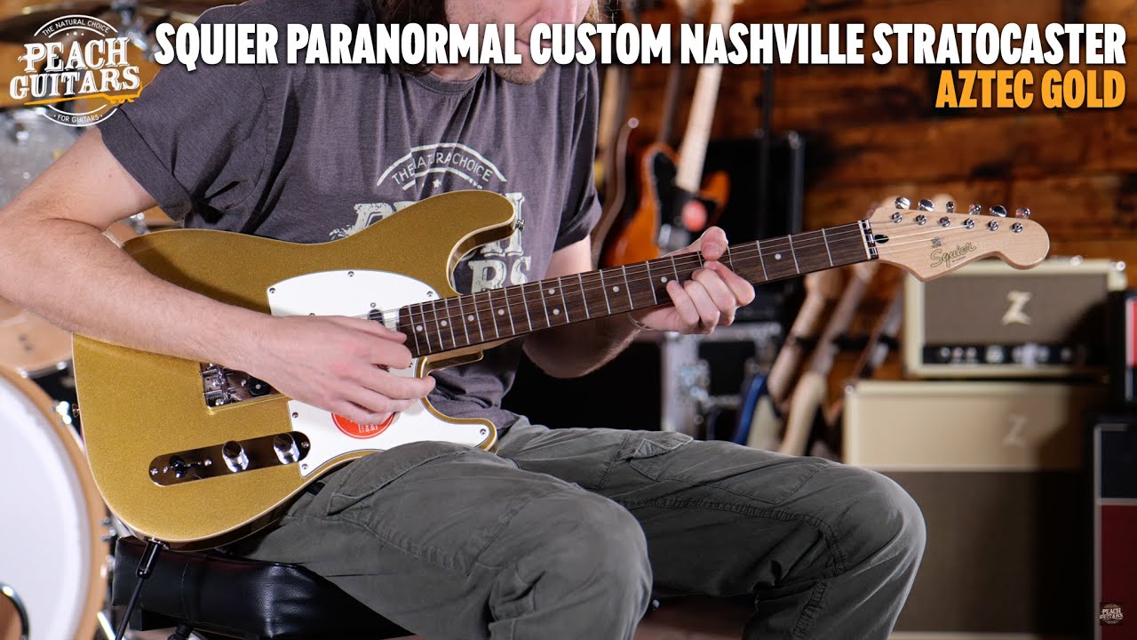 Squier Paranormal Custom Nashville Stratocaster | Laurel - Aztec Gold