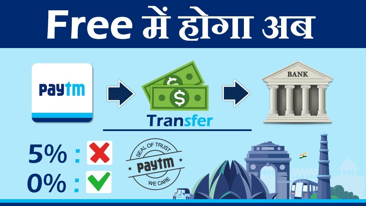 How to Transfer Money From Paytm to Bank Account without any fee or, for Free at 0% charges