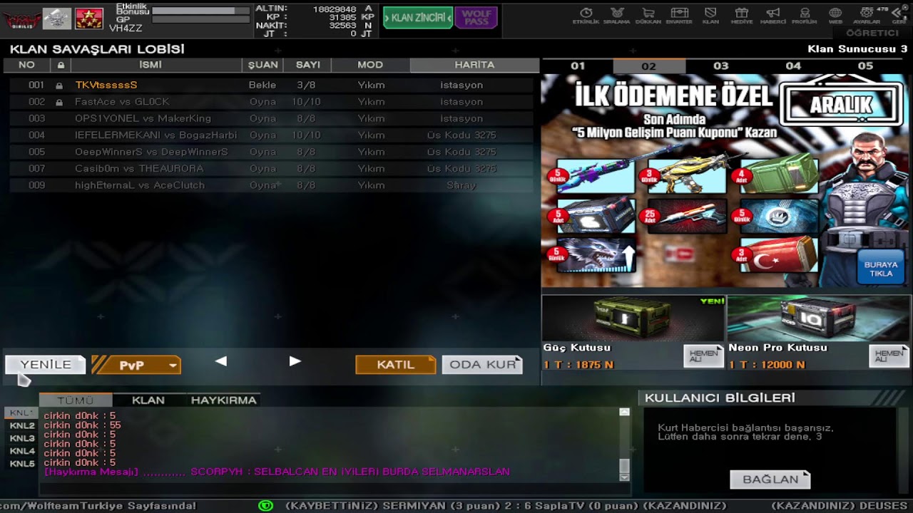 Wolfteam Allegiant klan savaşları