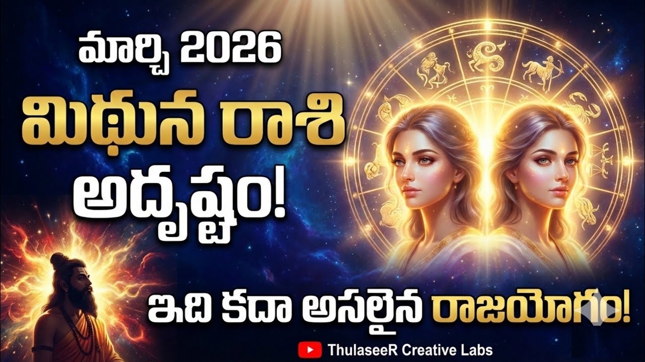 మార్చి 2026: మిథునరాశి అదృష్టం! ఇది కదా అసలైన రాజయోగం! | Gemini Horoscope March 2026