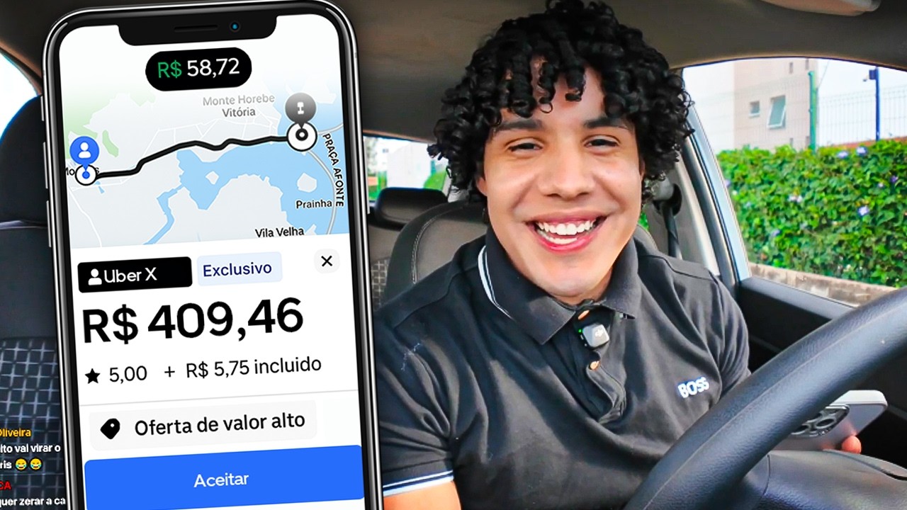 FIZ 6H DE UBER PRA VER COMO &Eacute; (primeiro dia)