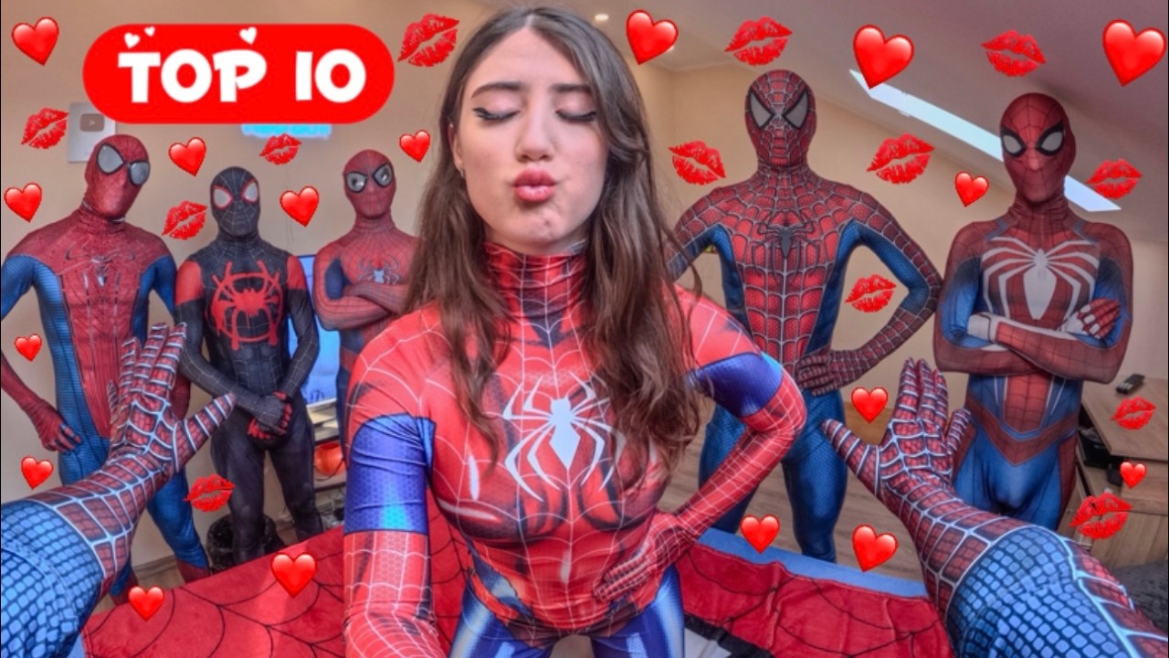 BEST TOP 10 CRAZY NEIGHBOR GIRLS WILL NOT LEAVE TEAM SPIDER-MAN ALONE (LoveParkour POV)