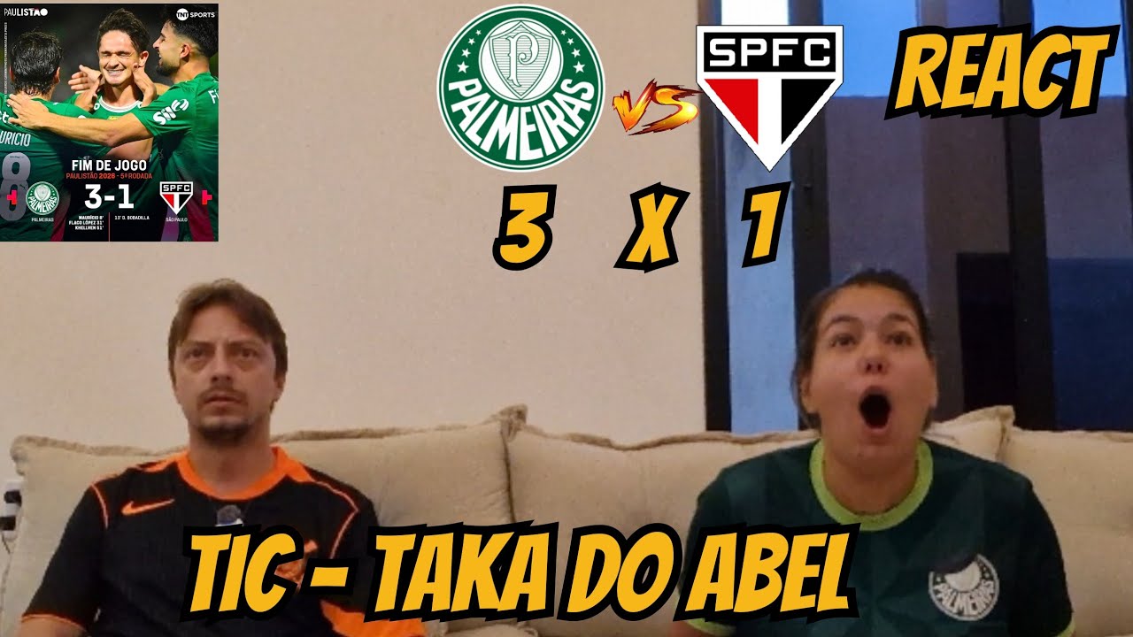 REACT - PALMEIRAS X SÃO PAULO - PALMEIRAS JOGOU COM A BOLA NO CHÃO 