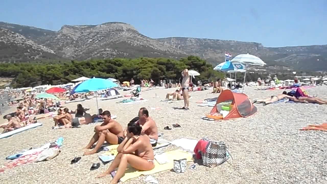 Chorvatsko 2013 , Pláž Zlatni rat - Bol, ostrov Brač - pláž na pravé straně