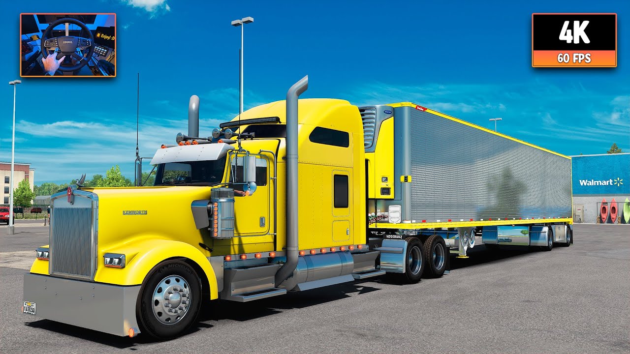 Kenworth W900 + CAT 3406E | Fort Dodge - Kirksville | ATS 1.55 4K Gameplay + Wheel Cam