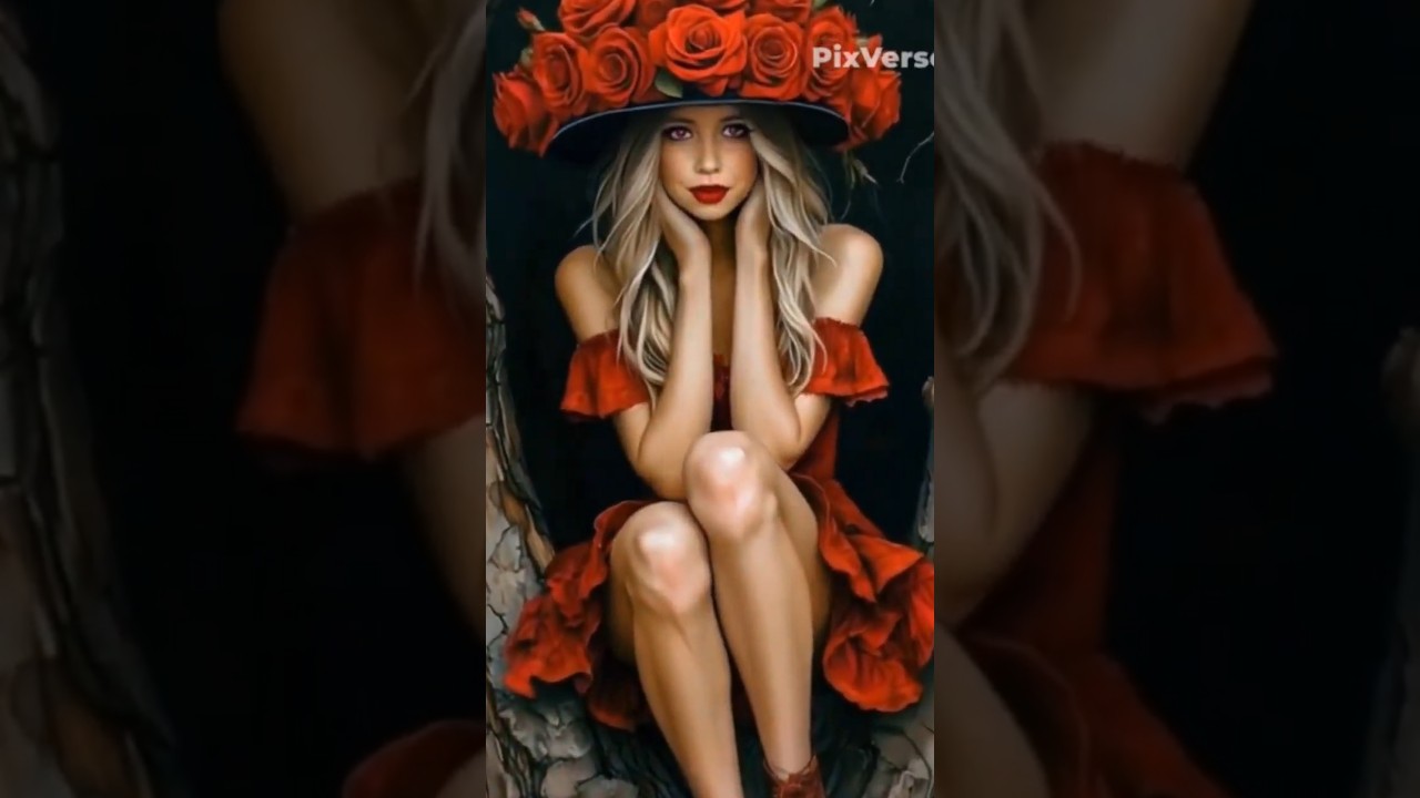 Rose Tree. #beautiful #aivideo #joanie _ai #art #flowers #model #tree #short #woman #tech