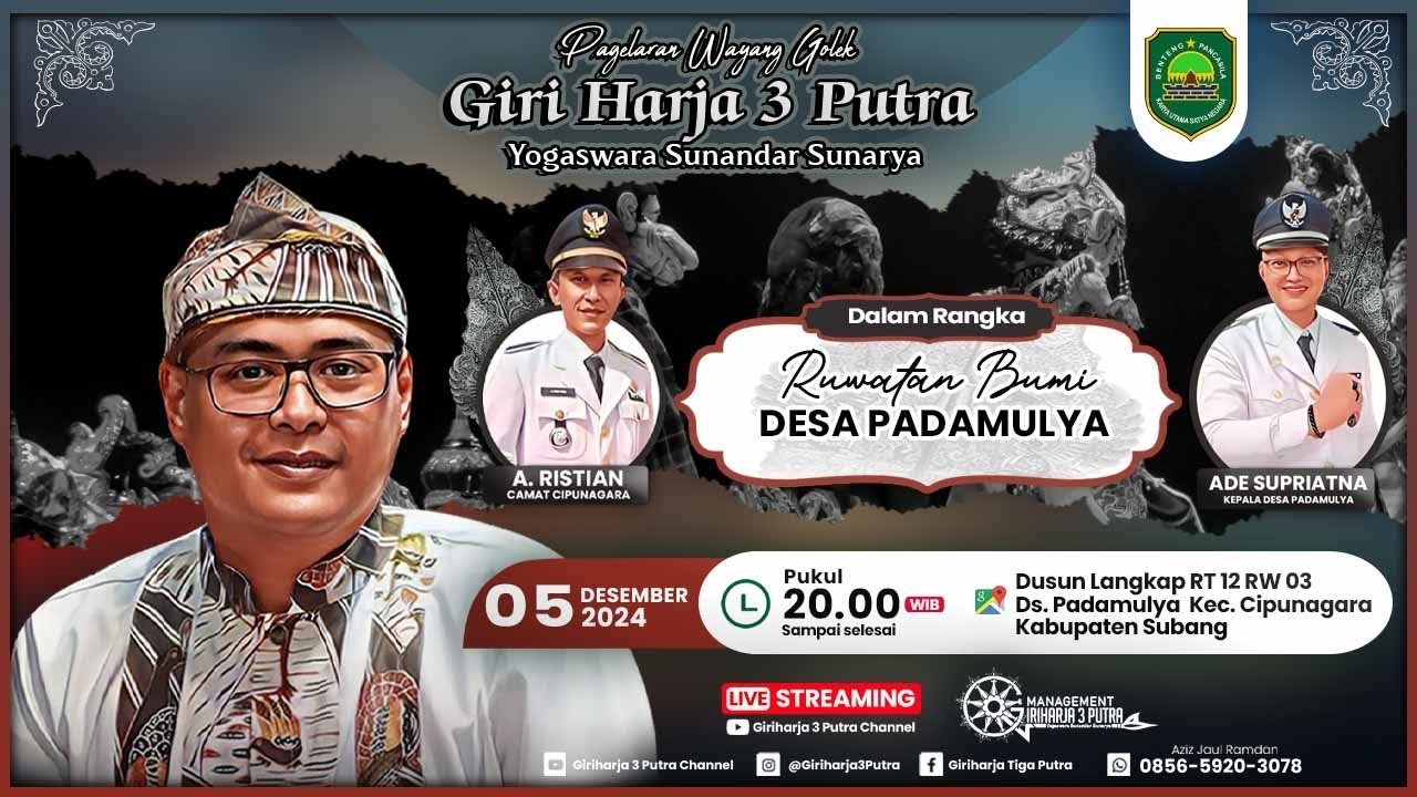🔴 LIVE LAKON : || GIRIHARJA 3 PUTRA - YOGASWARA SUNANDAR | SUBANG, 05/12/24 #gh3p