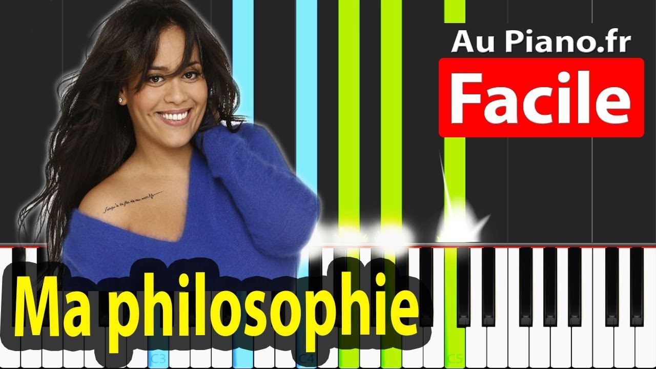 Amel Bent - Ma philosophie Piano FACILE Tutorial Aupiano.fr
