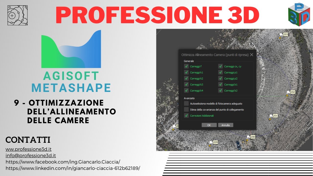 9 – Ottimizza Camere in Agisoft Metashape
