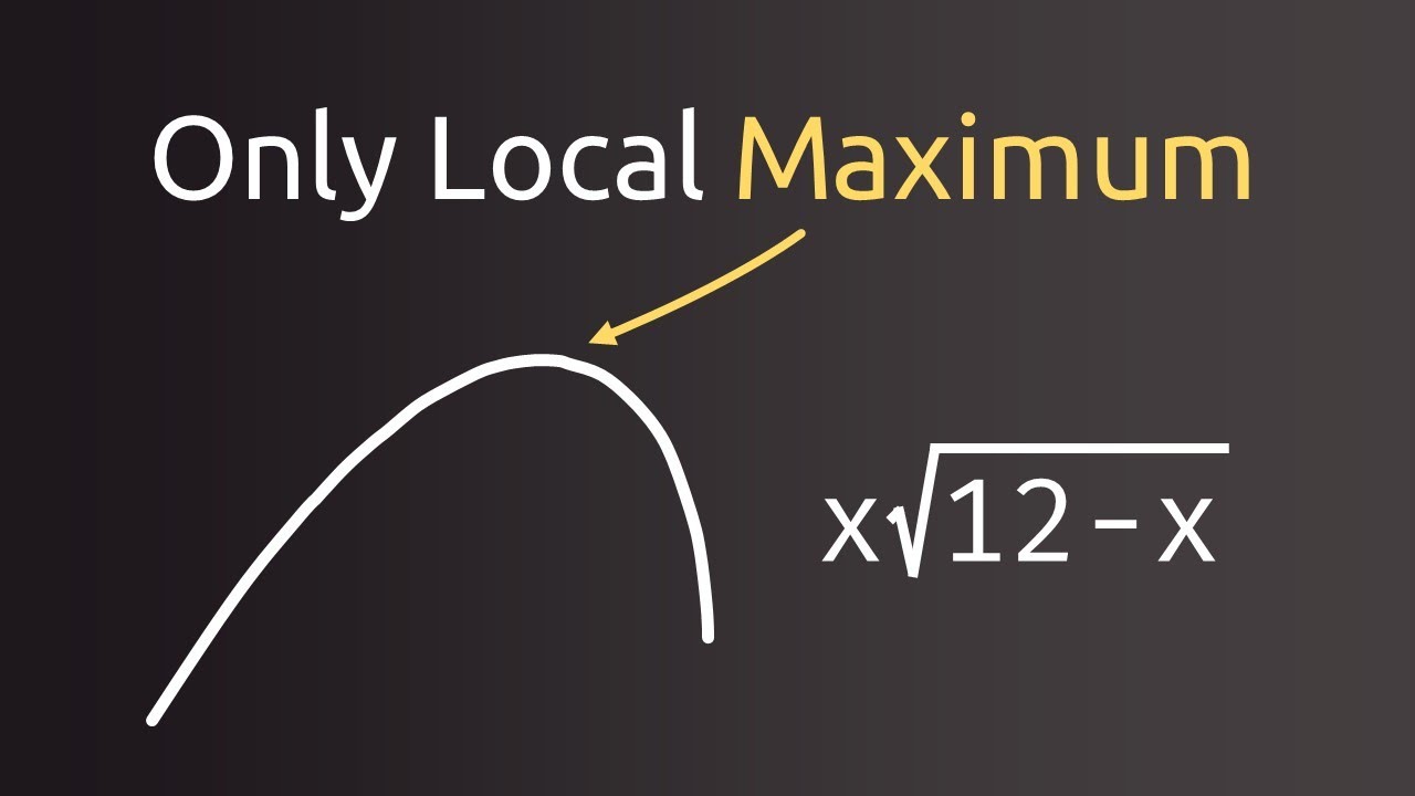 How to Find the Local Maximum and Minimum Values of Algebraic Functions - xSqrt(12-x)