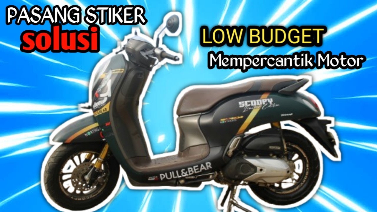 REVIEW PROSES PASANG STIKER DI MOTOR SCOOPY