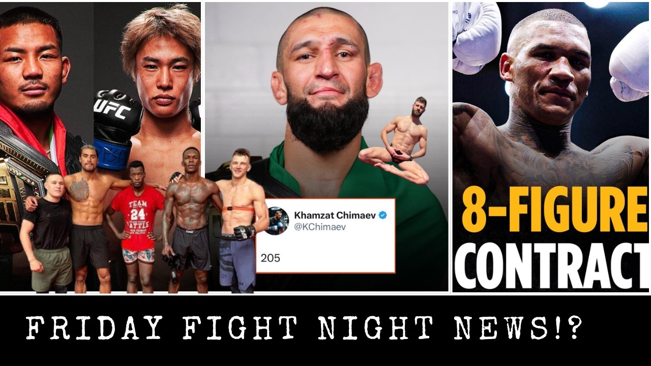 FIGHTNIGHT FRIDAY NEWS!! KHAMZAT AT 205 VS JIRI?!!!!! A BOXER WITH 8 FIGURE CONTRACT? #mma #ufc