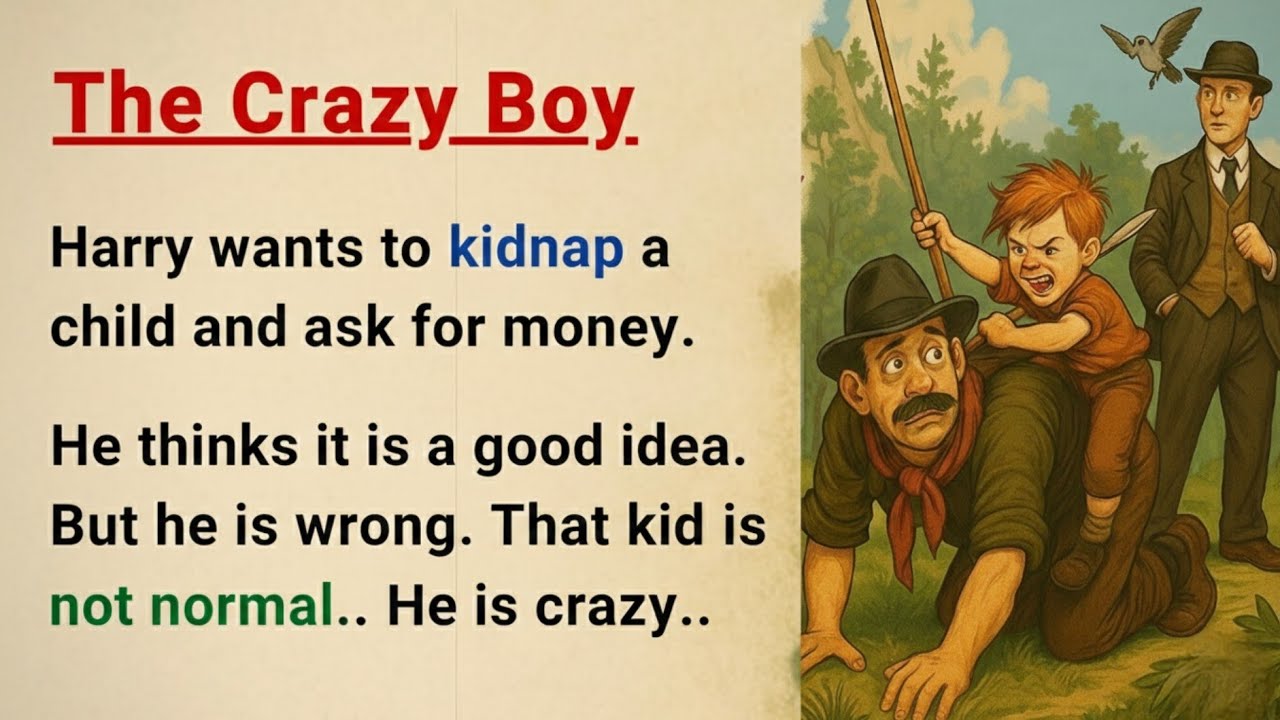 Learn English through Stories Level 3 ⭐ The Crazy Boy | Improve your English | English Audio Story