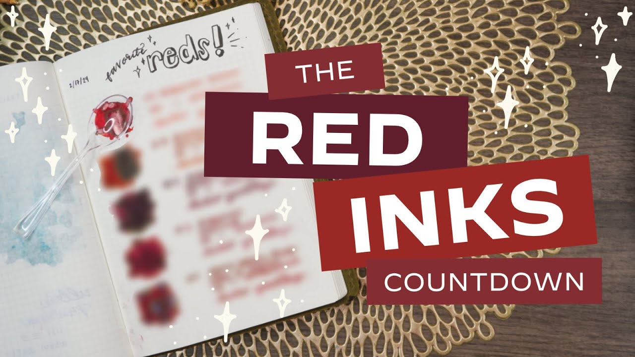 TOP 5 Red Fountain Pen Inks · Picking my Favorites 🍷 Diamine, Ferris Wheel Press
