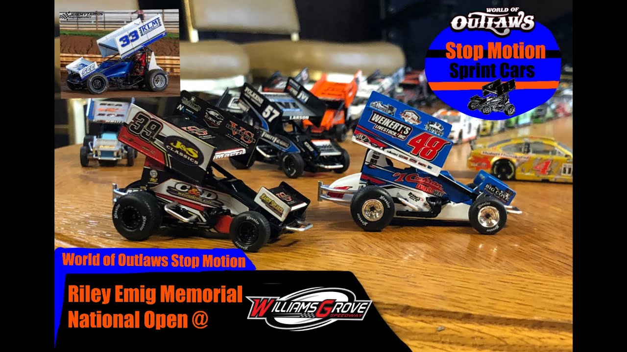World of Outlaws Stop Motion | Riley Emig Memorial National Open | R2