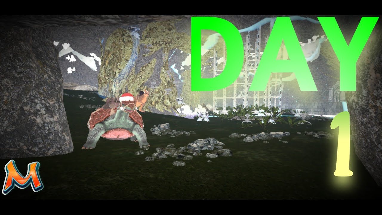 ARK mesa DAY1  claming all the rare dinos
