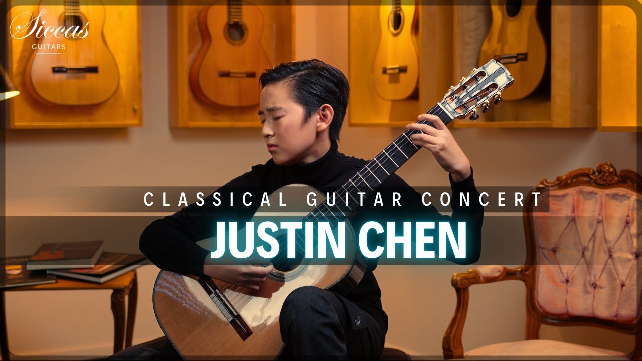 JUSTIN CHEN - Online Guitar Concert | Piazzolla, Brouwer, Barrios | Siccas Guitars