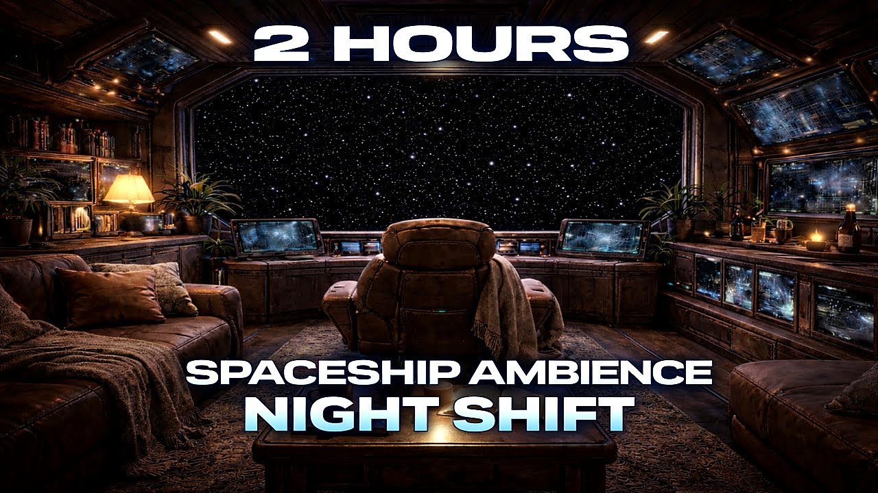 Spaceship Interior Ambience – Night Shift (2 Hours)