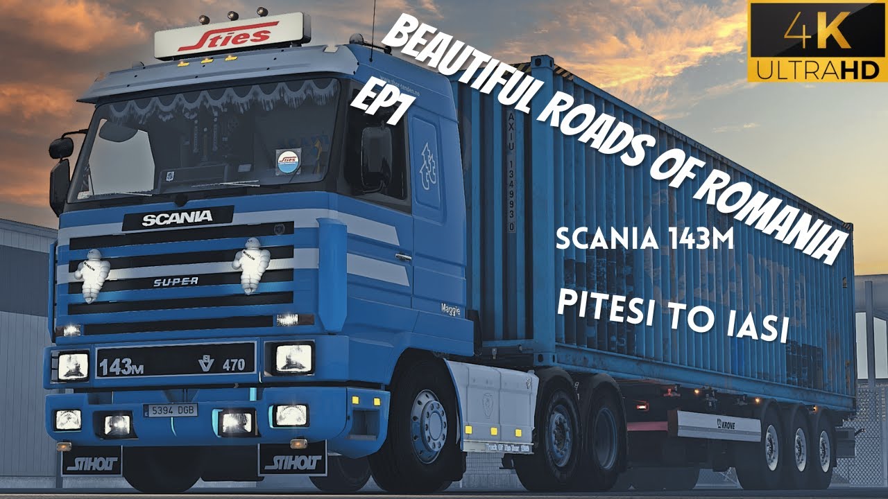 Beautiful Roads of Romania  EP1 : Pitesti to Iasi  |Scania 143M | ETS2 1.48 Gameplay (Logitech G29 )