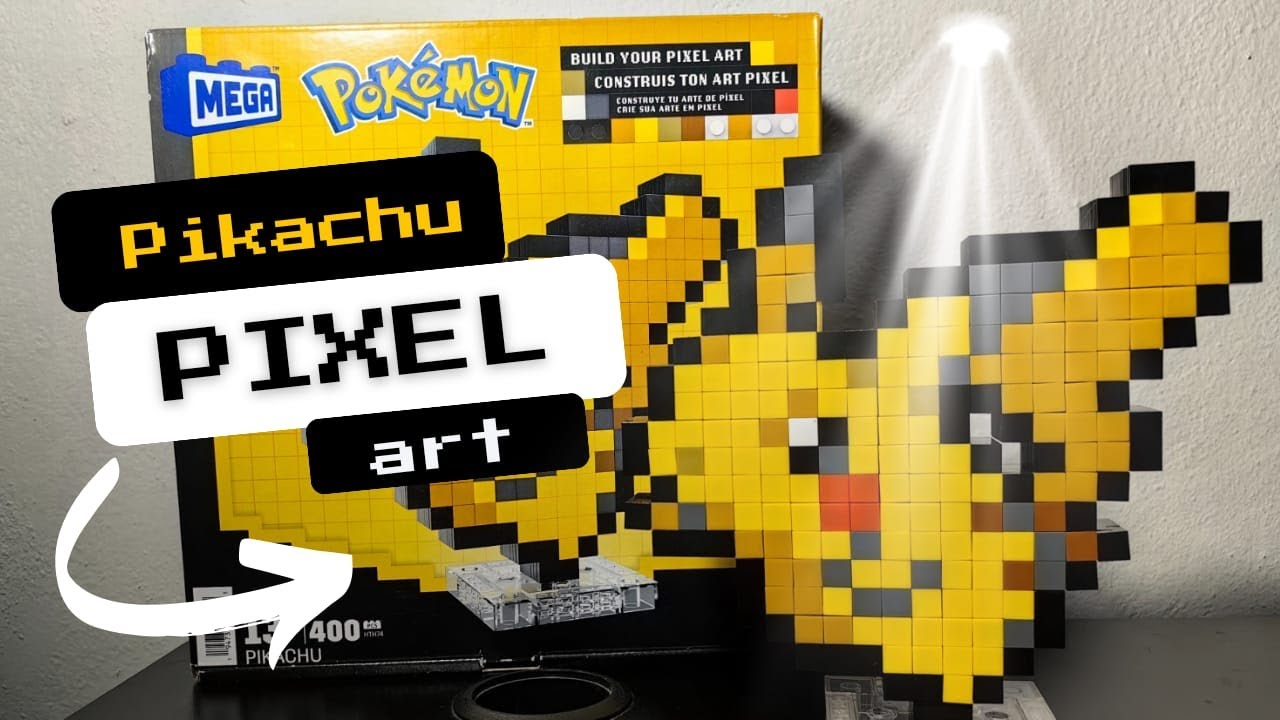 ¡Pikachu Salvaje aparece! | Pikachu Pixel Art de Mega Blocks