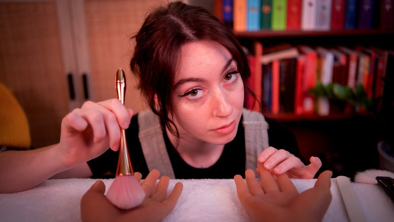 Giving your hands tingles ASMR (personal attention, brushing)