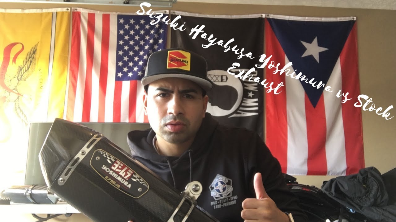 Suzuki Hayabusa Yoshimura Exhaust vs Stock Exhaust Review