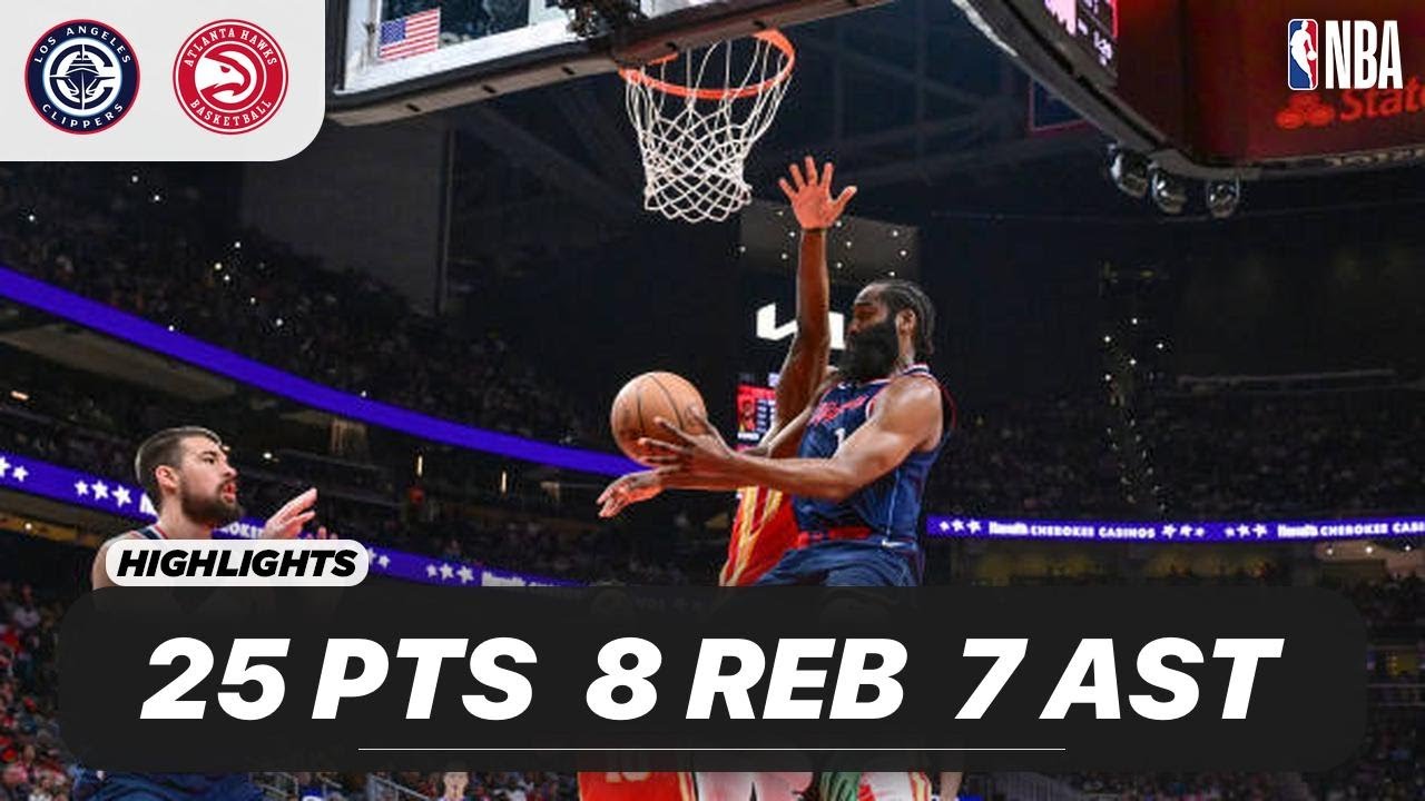 JAMES HARDEN vs ATLANTA HAWKS | 25 PTS - 8 REB - 7 AST - 1 BLK - 2 STL | 03-14-2025 Highlights