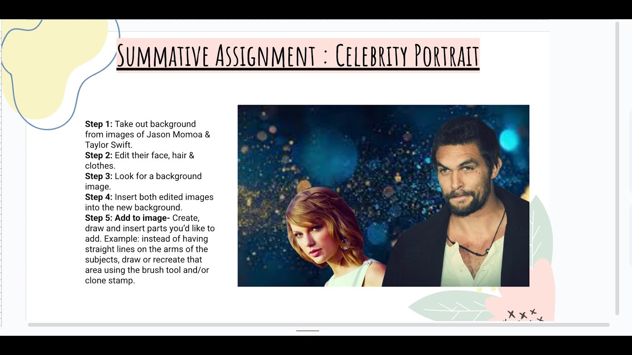 Celebrity Portrait Assignment-Part 1