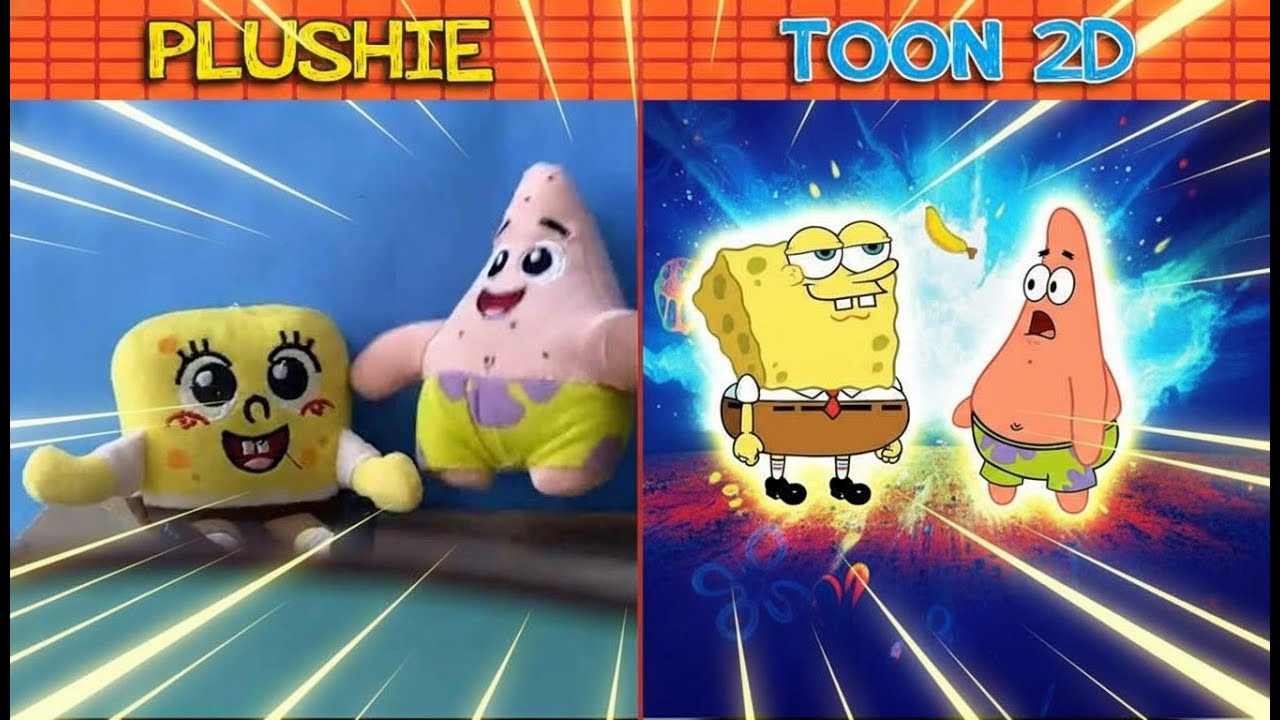SpongeBob Plushie vs Toon 2D | SpongeBob Animation | Episode 42