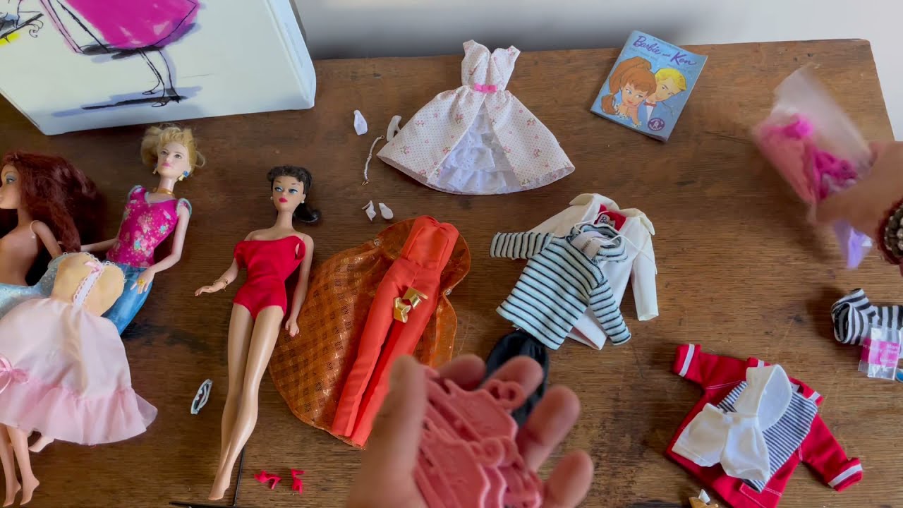 Barbie Let's Play Vintage Brunette Ponytail Reproduction and Fashions Thrift and flea market Haul