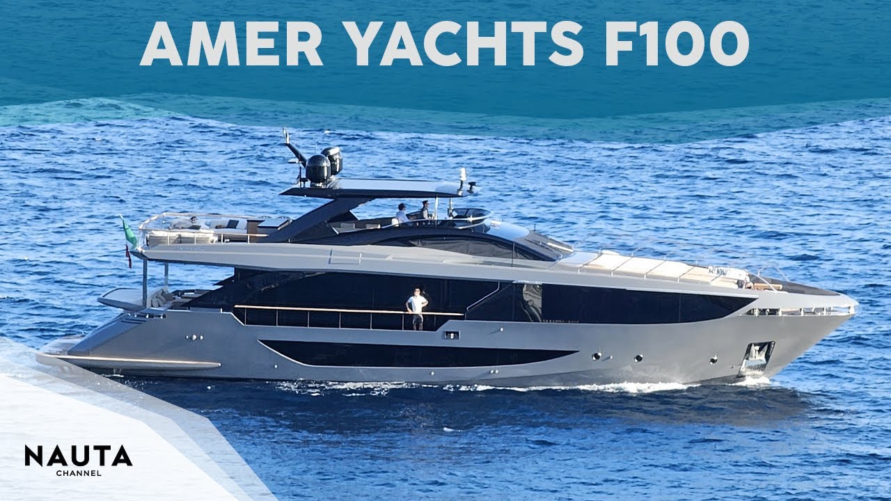 Amer Yachts - F100 Glass Cabin - POV yacht tour esterni e cabine