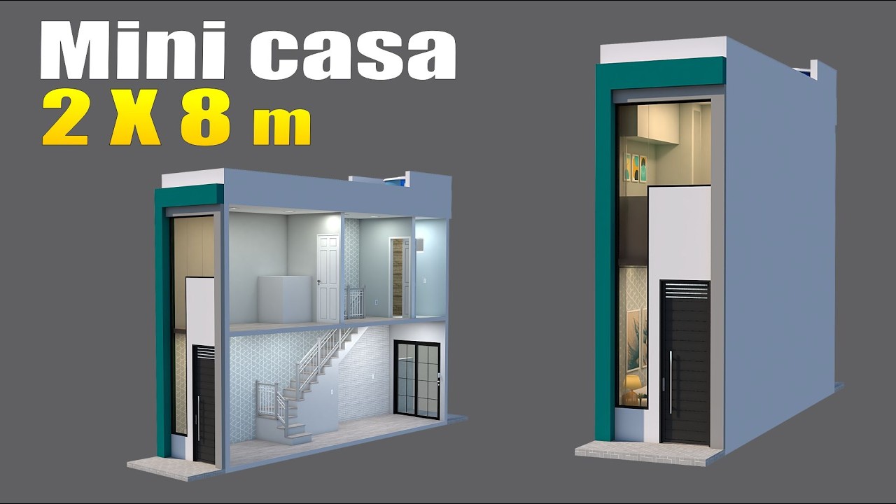 mini casa de apenas 2x8 confortável e fácil de fazer