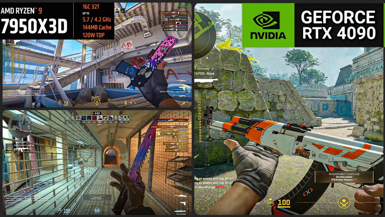 CS2: 7950X3D & RTX 4090 - Competitive - 1440p - Mirage, Ancient, Vertigo | GameBar CoreParking Guide