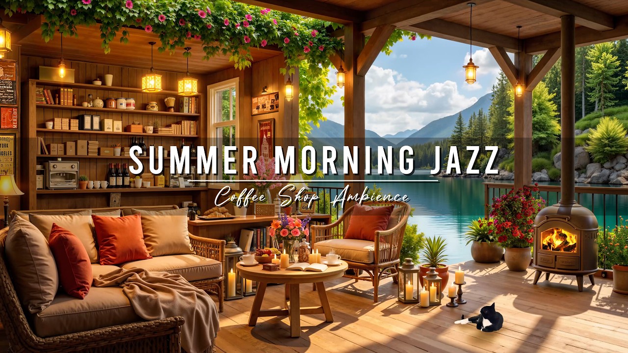 Smooth Morning Jazz to Start The Day 🌞Summer Coffee Shop Ambience & Relaxing Jazz Instrumental Music