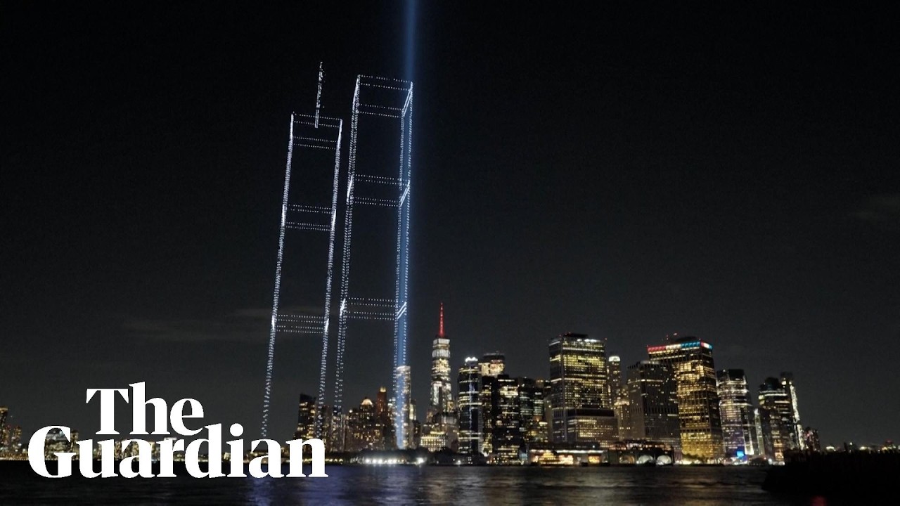 Drones recreate twin towers in New York City, honoring 9/11 victims