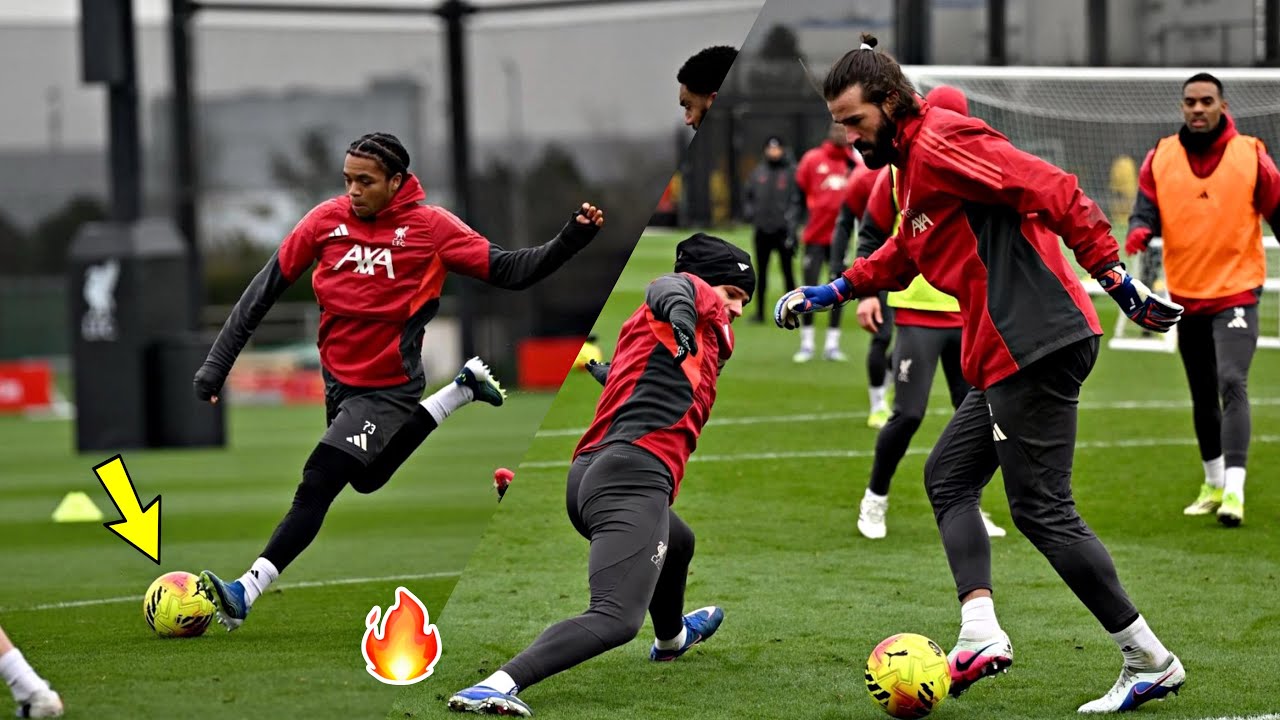 6 Minutes Of CRAZY SKILLS, GOALS & SAVES In Liverpool Training 🔥