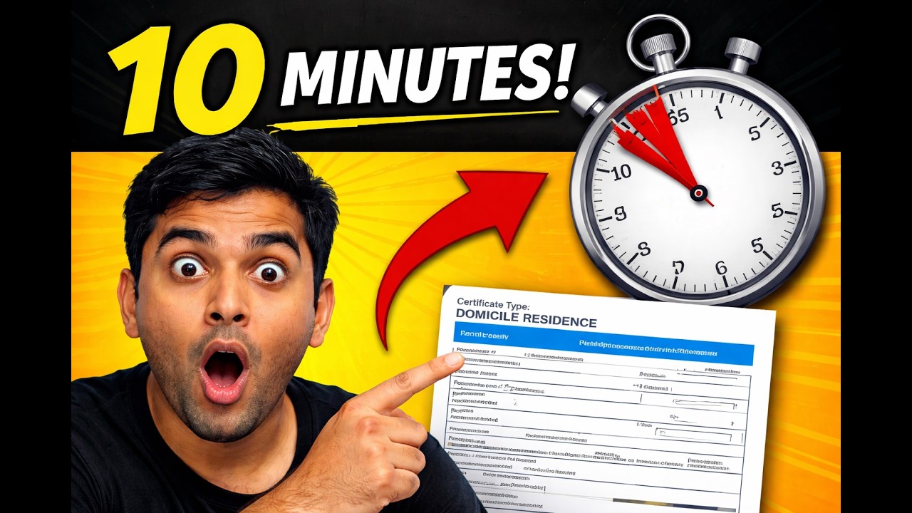 Domicile Certificate Apply Online 2026 | Full Process Step-by-Step (No Mistakes) | West Bengal