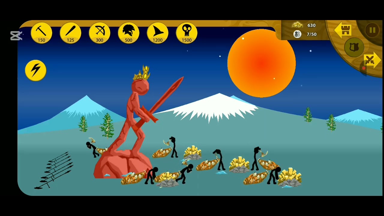 5-kinda powerful speartons vs basic swordwrath army(stick war: legacy)