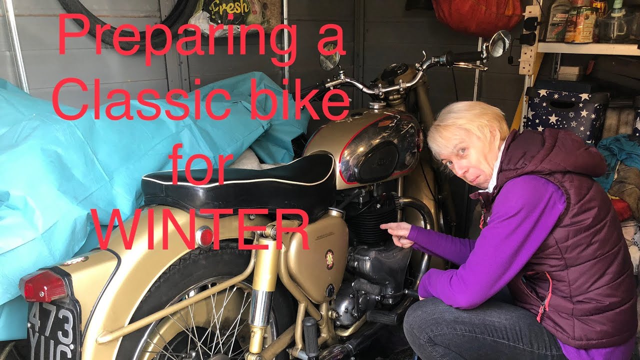 How to Prepare your Classic Motorcycle(BSA A10) for Winter motorcycle maintenance 4K